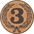 Эмблема для медали "3 место" диаметр 25мм