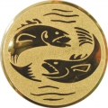Эмблема для медали "Рыбалка" диаметр 50мм
