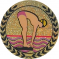 Эмблема-наклейка для медалей "Плавание", диаметр 25мм