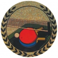 Эмблема-наклейка для медалей "Настольный теннис", диаметр 25мм