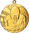Медаль наградная тематическая "Плавание" 1 место
