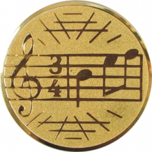 Эмблема для медали "Ноты" диаметр 50мм