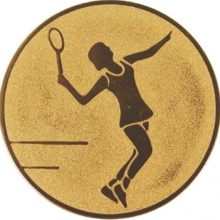 Эмблема для медали "Теннис" жен. диаметр 25мм