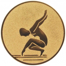 Эмблема для медали "Гимнастика" жен. диаметр 25мм