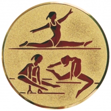 Эмблема для медали "Гимнастика" жен. диаметр 25мм