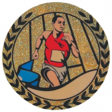 Эмблема-наклейка для медалей "Бег", диаметр 25мм