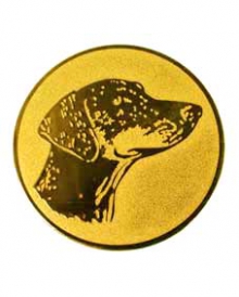 Эмблема алюминиевая "Собаководство", диаметр 25мм