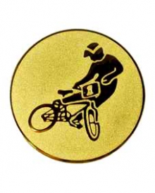 Эмблема алюминиевая "Велоспорт", диаметр 25мм