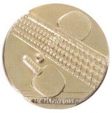 Эмблема алюминиевая "Настольный теннис", диаметр 25мм