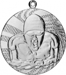 Медаль наградная тематическая "Плавание" 2 место