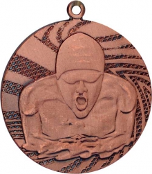 Медаль наградная тематическая "Плавание" 3 место