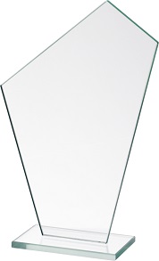 Награда стеклянная 0064C высота 16,5см толщина стекла 1 см