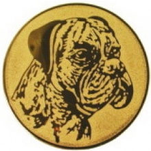 Эмблема алюминиевая "Собаки", диаметр 25мм