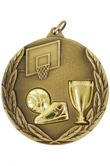 Медаль наградная тематическая "Баскетбол" диаметр 50 мм